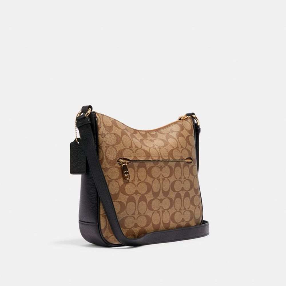NWT Coach Outlet Ellie File Bag In Signature Canvas - Picture 2 of 4